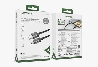 Кабель USB - TypeC ACEFAST C12-04 (черный) 1.2м