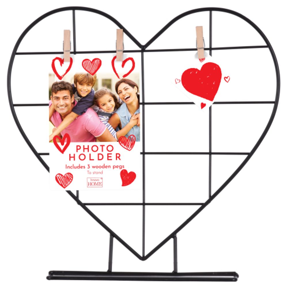 Innova PM1581 фоторамка Love Hearts , черный, металл | Innova