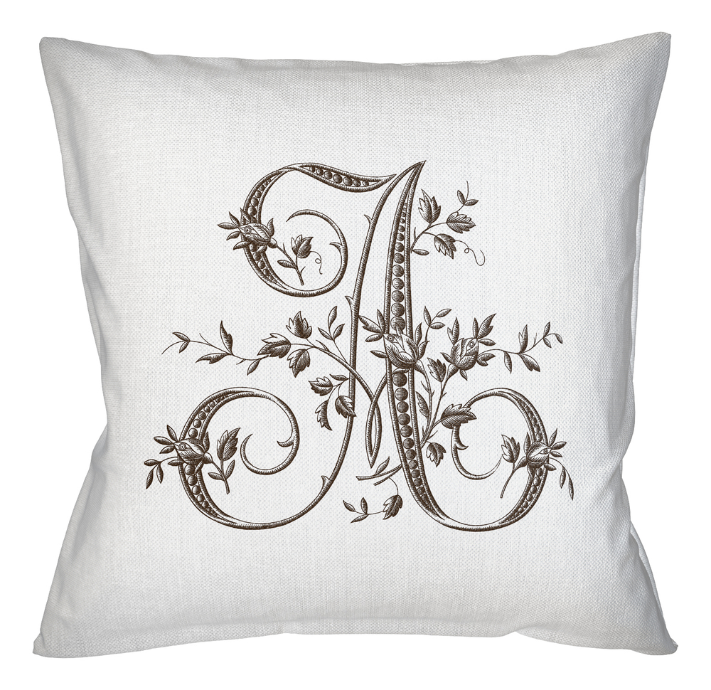 Арт-подушка Объект мечты Монограмма буквы A