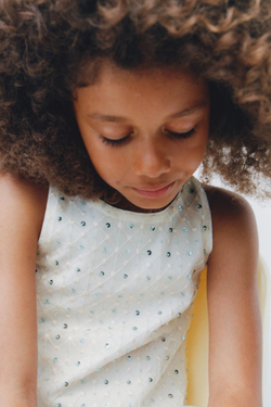 ZARA ТОП С БЛЕСТКАМИ, БЕЛЫЙ