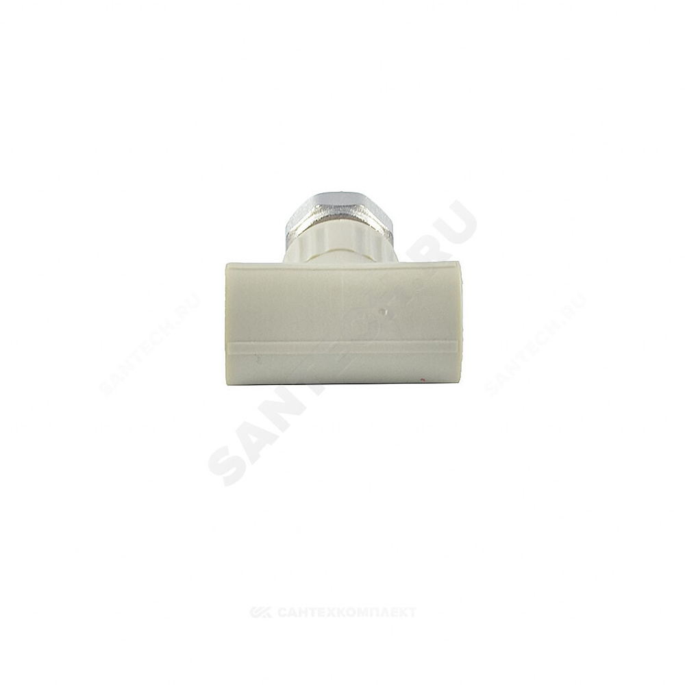 Тройник PP-R комбинированный серый Дн 20х3/4" с накидной гайкой VALFEX 10140120Г