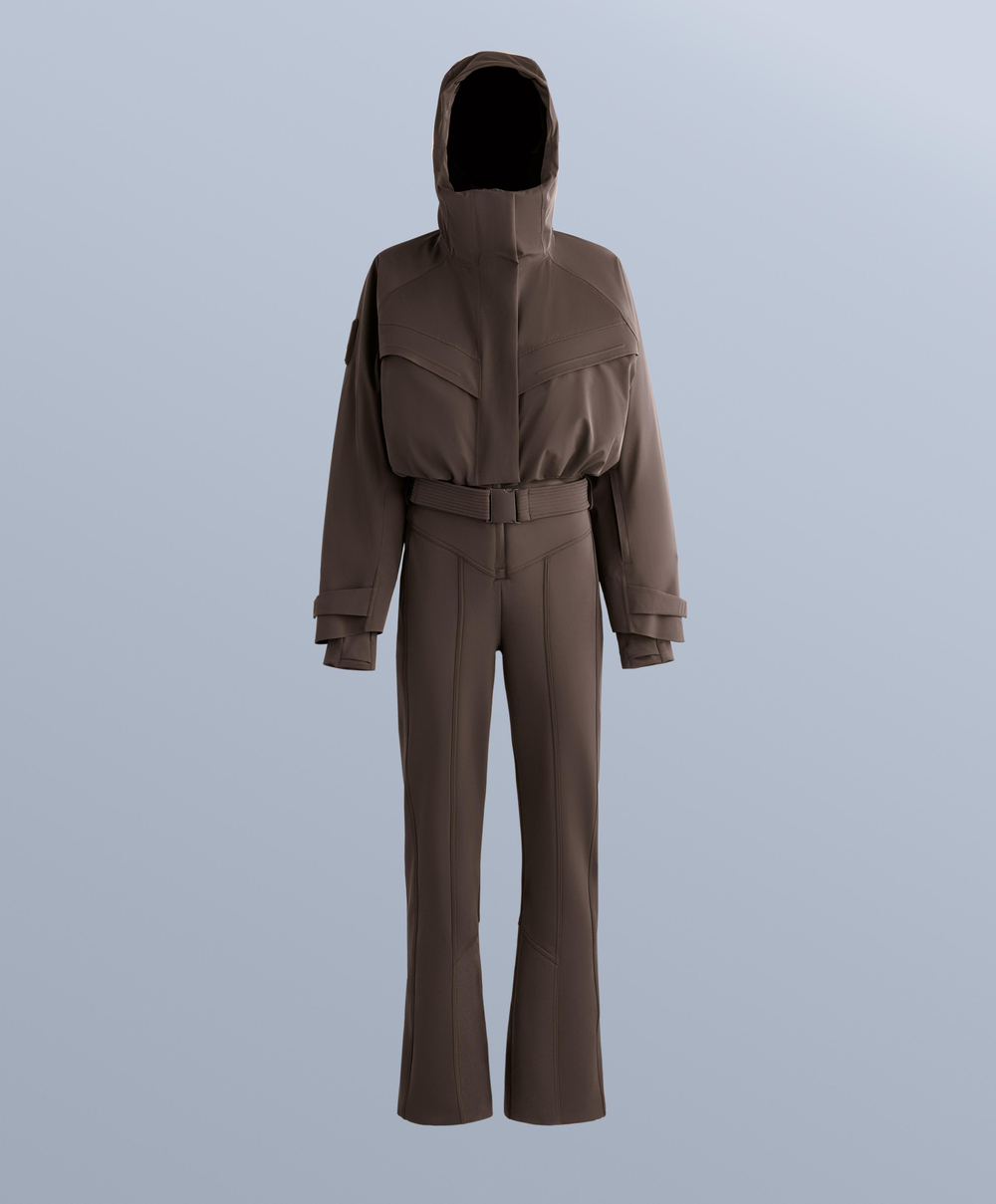 Oysho Водостойкий комбинезон Primaloft® SKI Performance, темно-коричневый