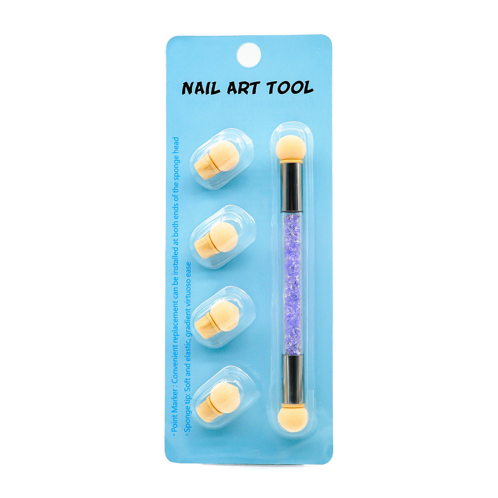 Аэропуффинг для дизайна со сменными спонжами с узким гнездом (d=0,9) розовый