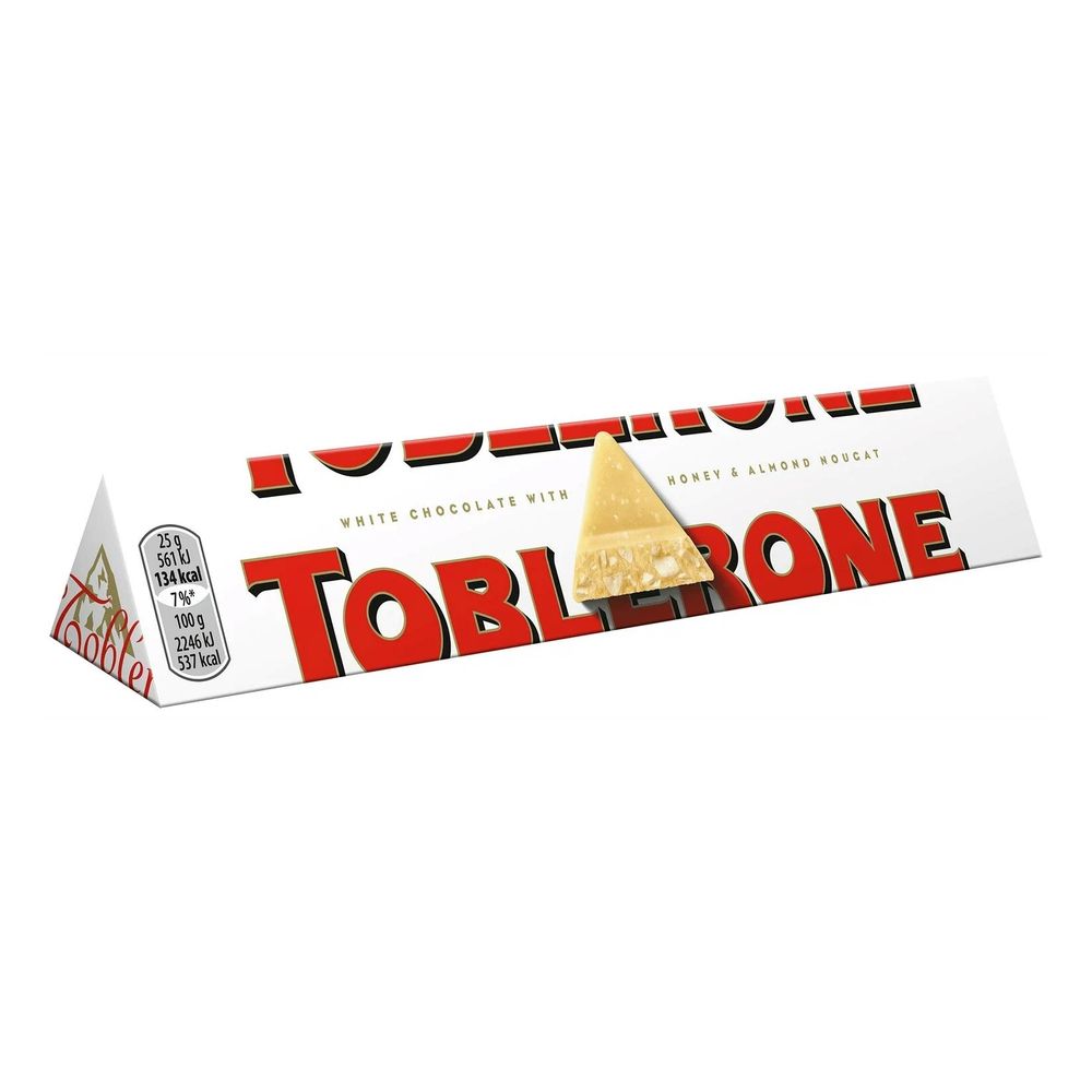 Toblerone шоколад белый с медово-миндальной нугой 100 г, 3 шт