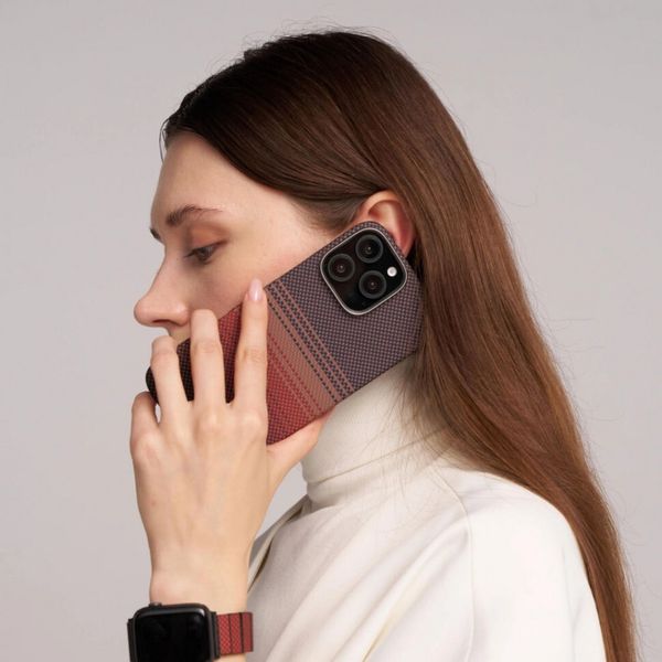 Чехол Pitaka Tactile Woven для iPhone 16 Plus, Закат | Sunset