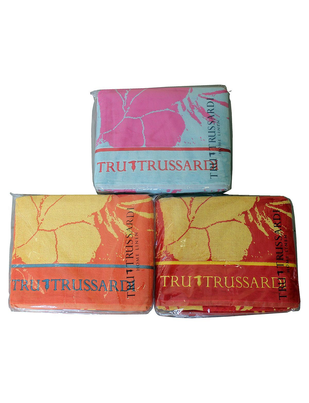 Полотенце пляжное 100х170 Trussardi Blooming красное Италия