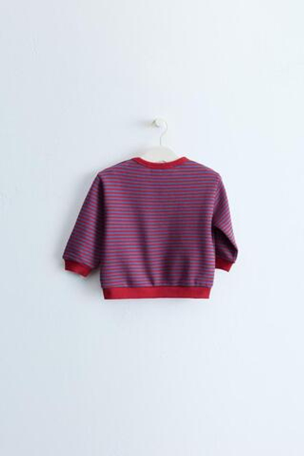 ZARA TIMELESS — ТОЛСТОВКА В ПОЛОСКУ, КРАСНЫЙ