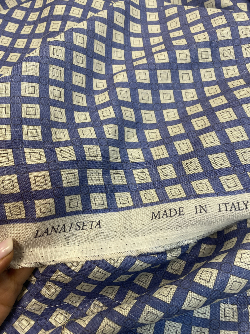 Ткань плательная (Италия) 50% шерсть 50% шелк ш-140см цена за 0,9 м