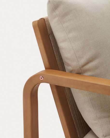 Уличный двухместный диван Sacaleta из массива эвкалипта