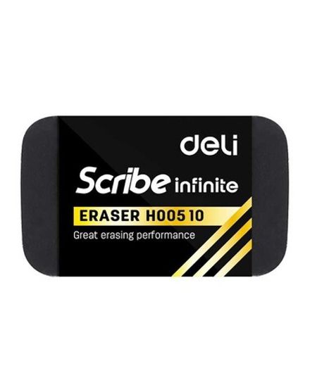 Набор Ластик Deli Scribe Infinite, 20x10x40мм, черный, прямоугольный, инд упаковка 4шт.