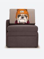 Кресло-кровать "Миник" с правым подлокотником, под правую руку, Бульдог