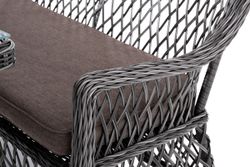 "Катания" обеденная группа плетеная на 6 персон, цвет графит