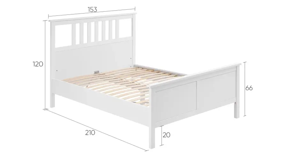 Кровать - аналог IKEA HEMNES / ХЕМНЭС/ ХЕМНЕС / КЫМОР / ИКЕА 140х200 см, белый