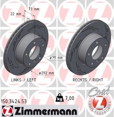 ZIMMERMANN - 150342453-ZIM - Brake Disc