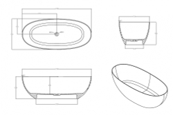 Прозрачная ванна ABBER Kristall AT9703Rubin красная  170x75 см