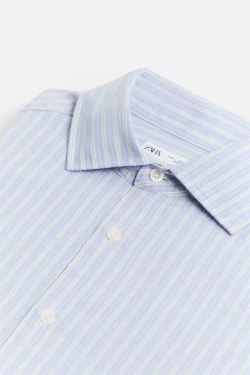 ZARА РУБАШКА ИЗ ТВИЛА В ПОЛОСКУ, ПОЛОСКИ