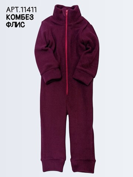 11411 Комбинезон детский флисовый винный (56-98)
