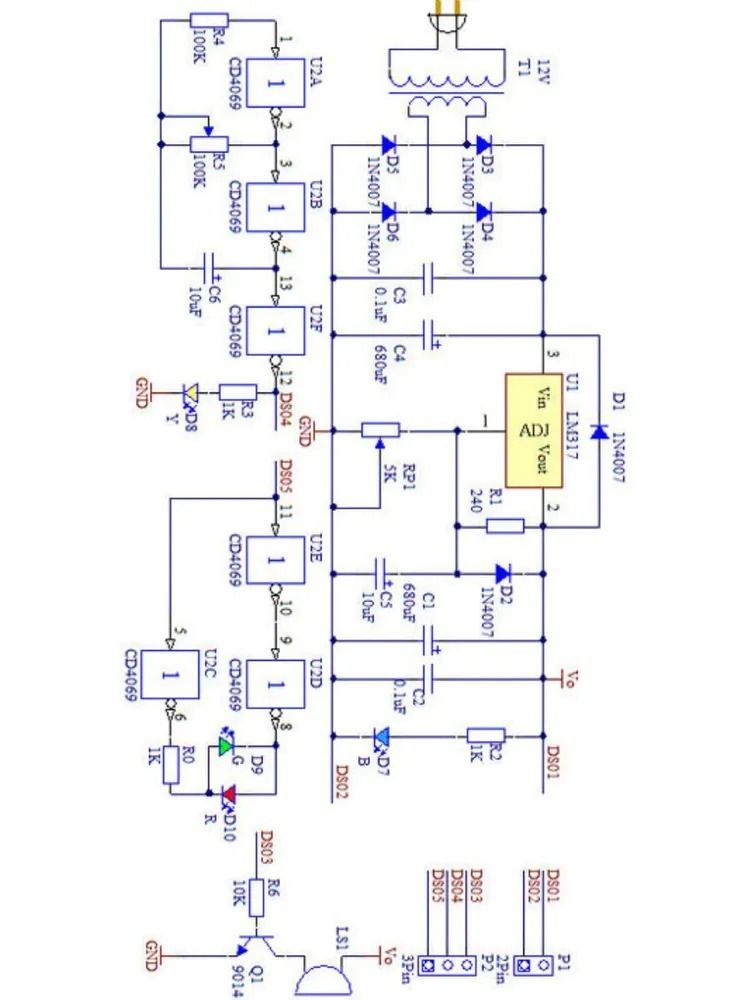 Набор для пайки и сборки - конструктор &quot;Регулируемый блок питания от 220 В до 1.25 В -12.5 В&quot;