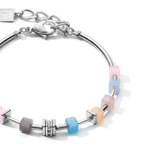 Браслет Coeur de Lion Fine Pastel Blue-Rose 5028/30-0719 цвет розовый, серебряный, голубой, серый, мульти