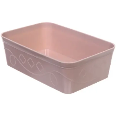 Контейнер для хранения «Пинто ФЛО», цвет пудровая роза, 25*17*8см