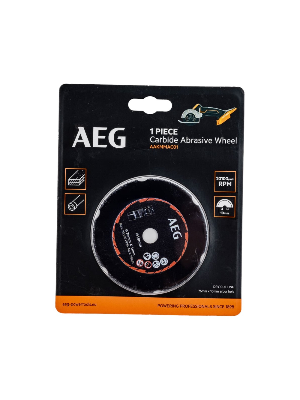 Диск карбидный AAKMMAC01 (76х10х1 мм) для отрезной машины AEG 4932478590