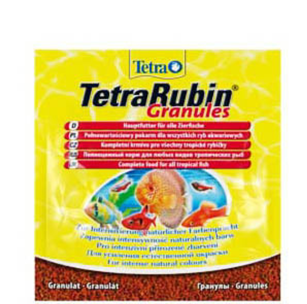 Корм для рыб TetraRubin Granules, гранулы д/окраса рыб (пакет) 15 гр.