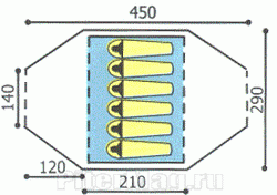 Кемпинговая палатка Снаряжение Селигер 6-2