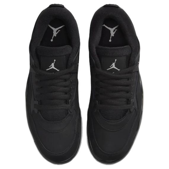 Jordan Air Джордан 4 Винтажные баскетбольные кроссовки Низкие Топы Черные Унисекс