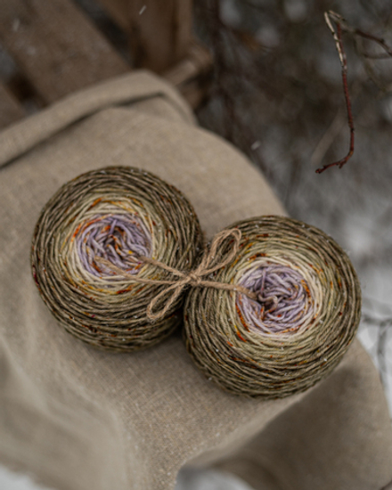 Градиент носочный "Лавандовый в крапинку"