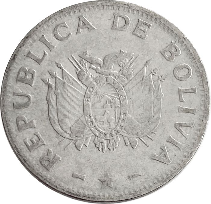50 сентаво 1987-2008 Боливия