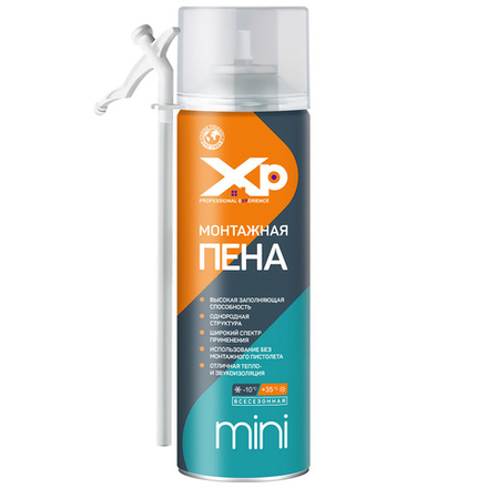 XP Пена монтажная бытовая MINI всесезонная 400г (KIM TEC)
