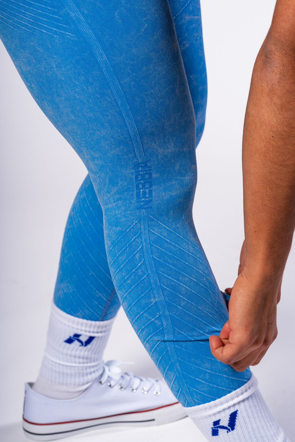 Леггинсы High Waisted Push-Up Leggings TOTALLY SEAMLESS 303 Голубые