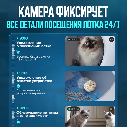 Автоматический лоток с AI камерой PUROBOT ULTRA PETKIT