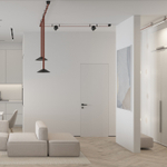 DK5577-WH Cветильник для трека-ремня Belty, серия Linear, со светодиодом, L642*W40*H45мм, 48V DC, 24W, RA90, 120°, 3000K, IP20, белый, алюминий