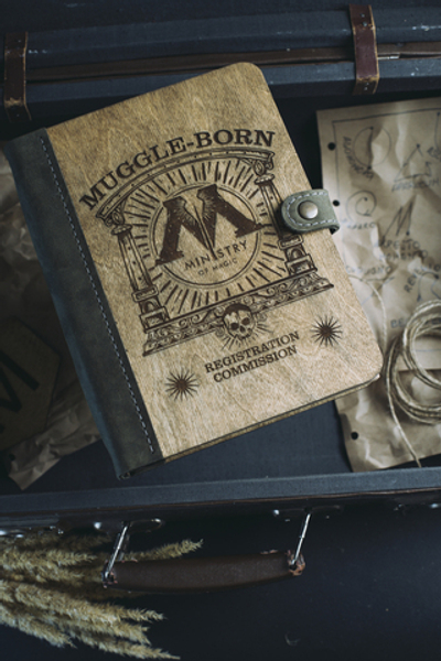 Блокнот из дерева "Министерство магии" А5