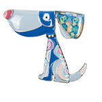 Брошь Shadore Собака XZ2291.21 BL/S