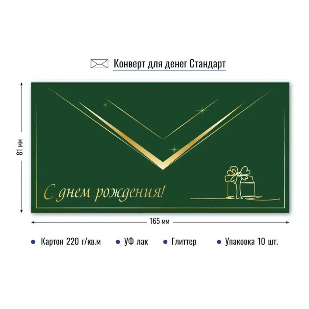 Конверт для денег Стандарт. С днем рождения