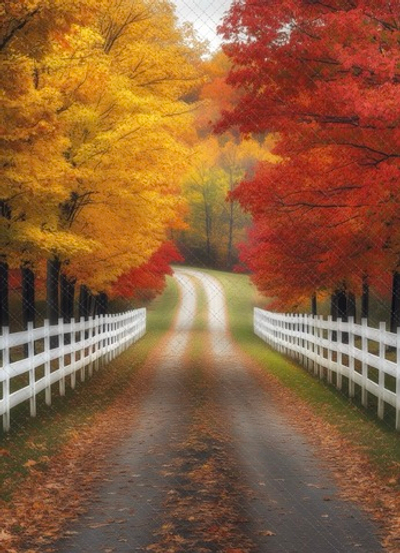 Осенний парк №1 - фон неопреновый