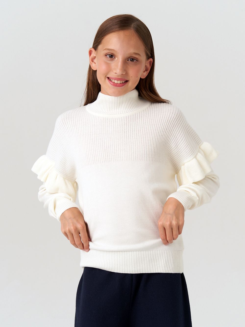 Джемпер для девочки AT244 молочный