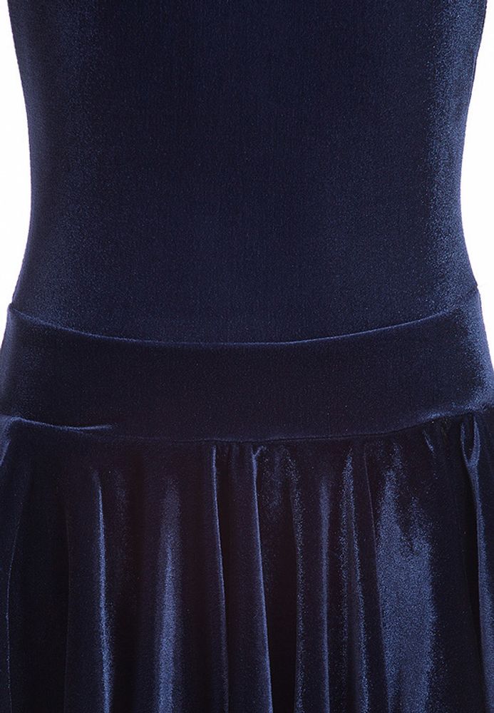 Темно-синее спортивное платье из бархата ALIERA