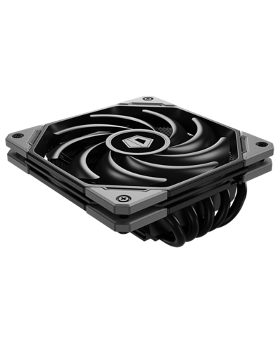 ID-COOLING IS-50X V3 LGA1700/1200/115X/AM5/AM4 низкопрофильный высота 56mm (27шт/кор, TDP 130W, PWM, 5 тепл.трубки прямого контакта, FAN 120mm, черный) BOX