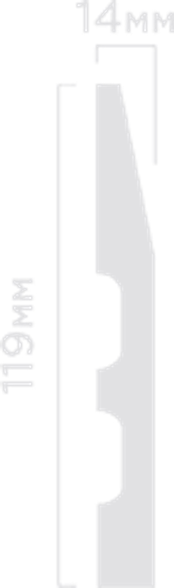 Плинтус HiWood, 119x14 мм
