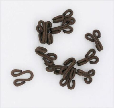 Крючки пришивные в оплетке, р. 22*13 мм, коричневый