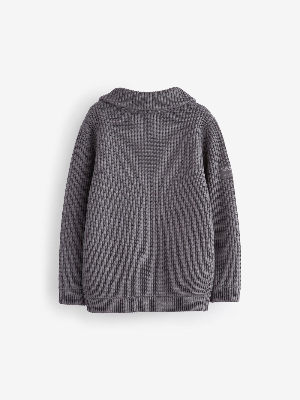 Джемпер вязаный с молнией для мальчика Next K84-013, Темно-серый