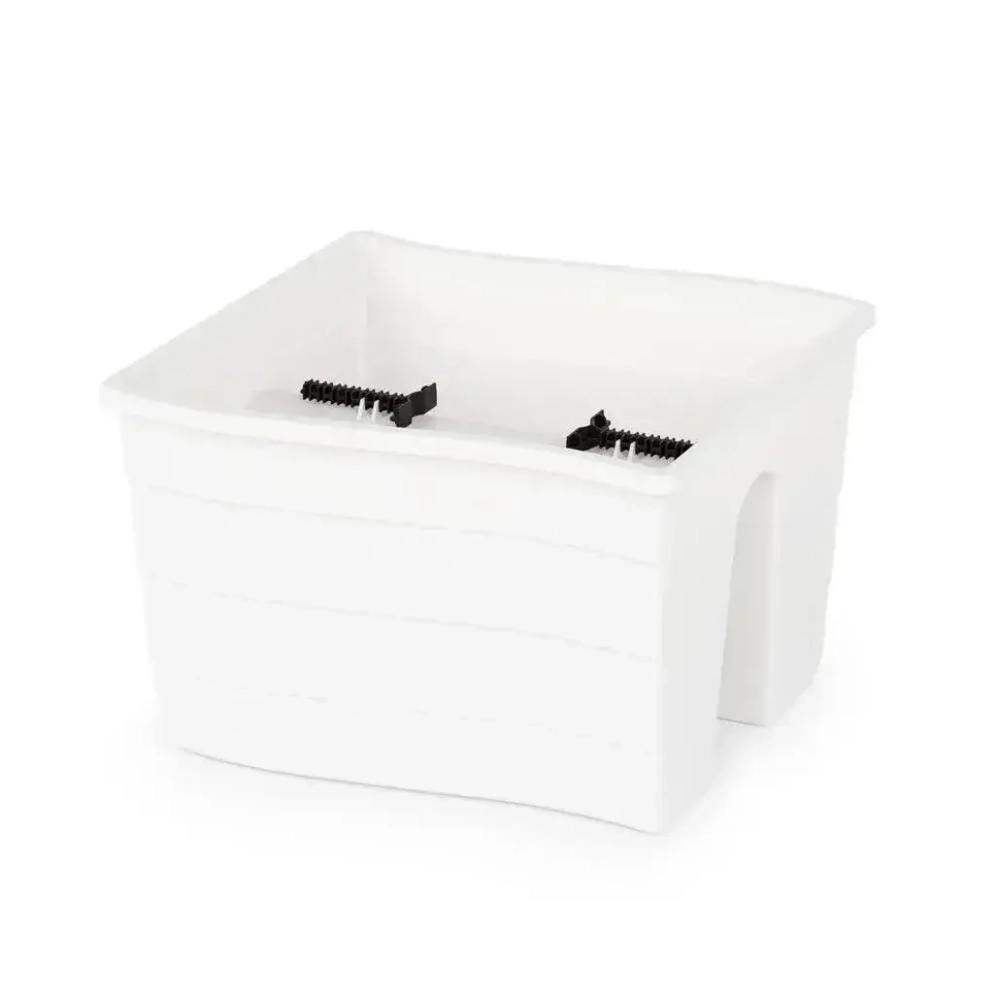 Кашпо на перила 290х200мм малое (белый)