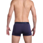 Мужские бамбуковые трусы-боксеры с принтом (Размер: M) (Цвет: темно-синий)