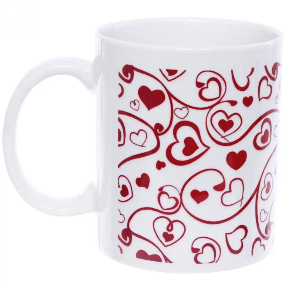 Кружка керамическая 330 мл «Сердечки»