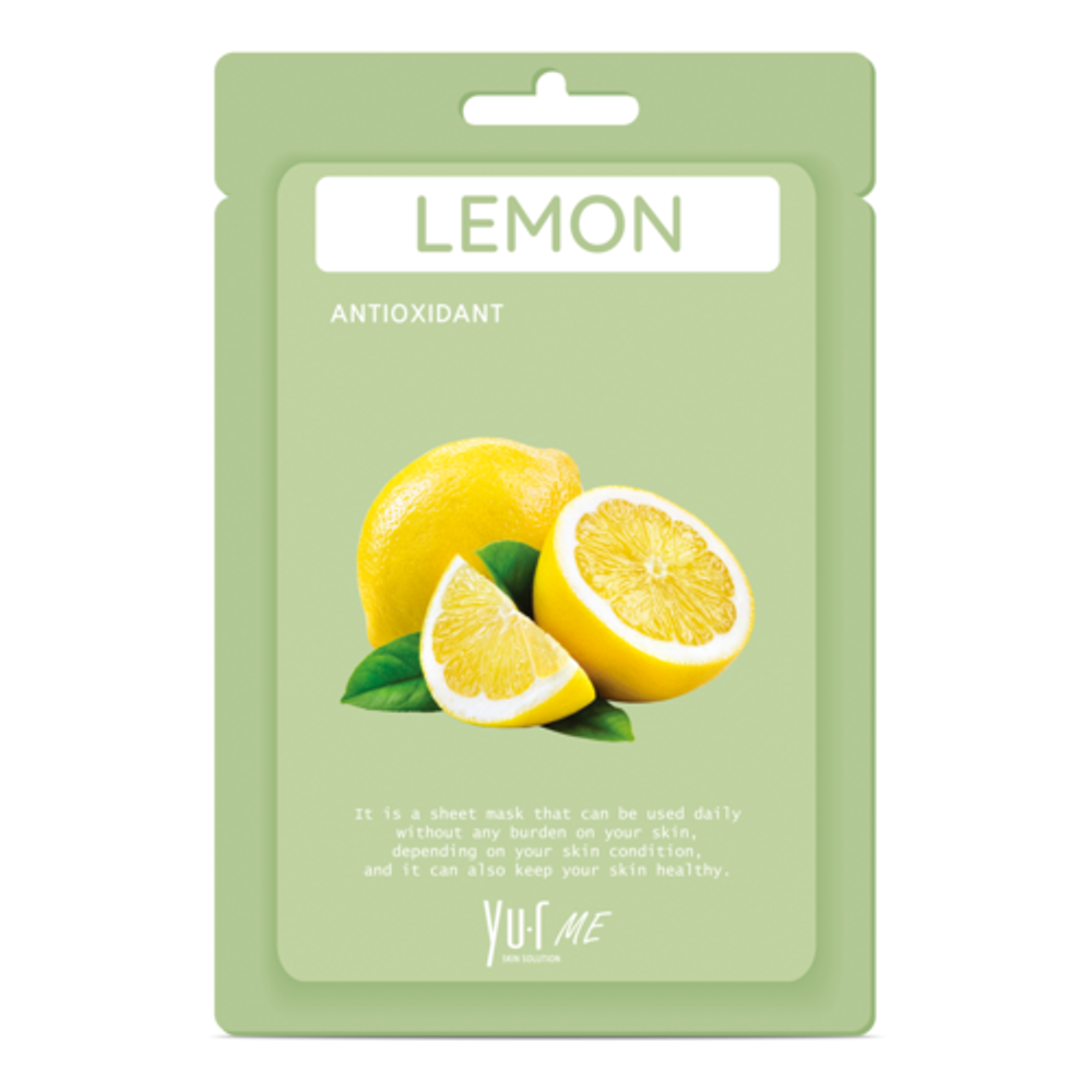 Маска тканевая с экстрактом лимона YU.R ME Lemon sheet mask, 25 г