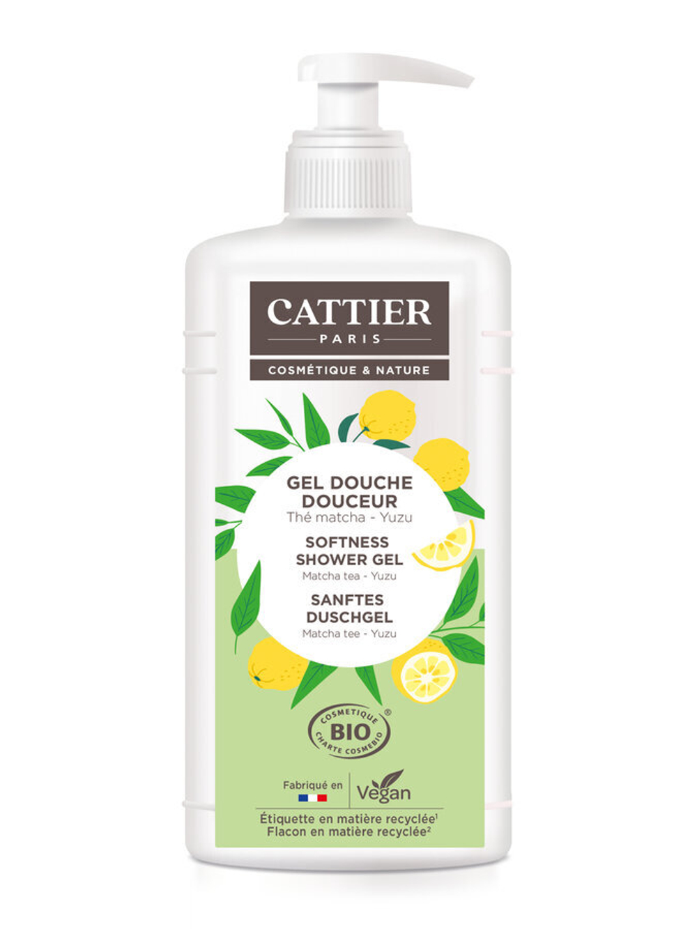Гель для душа Cattier Matcha Tea-Yuzu, 1 л, 1000 мл