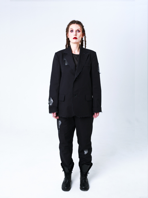 Пиджак "Бессмертный" с пайетками. Черный